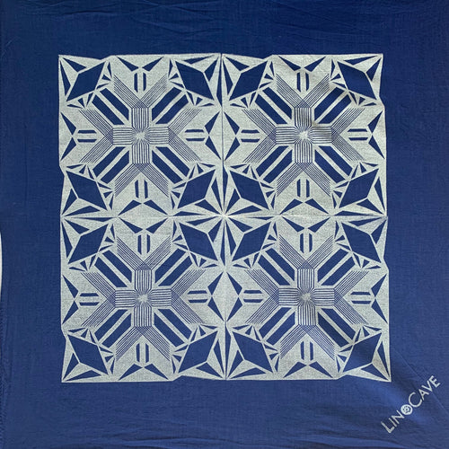 Ultra-Lightweight Blue and White Hand Block Printed Bandana